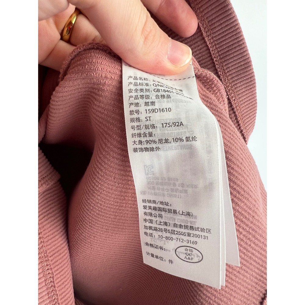 Abercrombie & Fitch Ribbed Mock Neck Sleeveless Mini Dress Pink Size Small Tall - Picture 5 of 9
